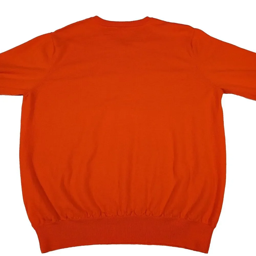 Under Armour 100% Merino Wool V Neck Sweater Orange Men's L